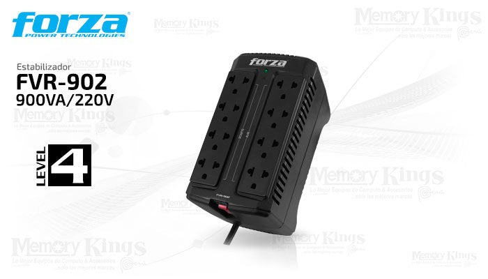 Regulador de Voltaje Forza FVR-902 900VA/450W 220V Único