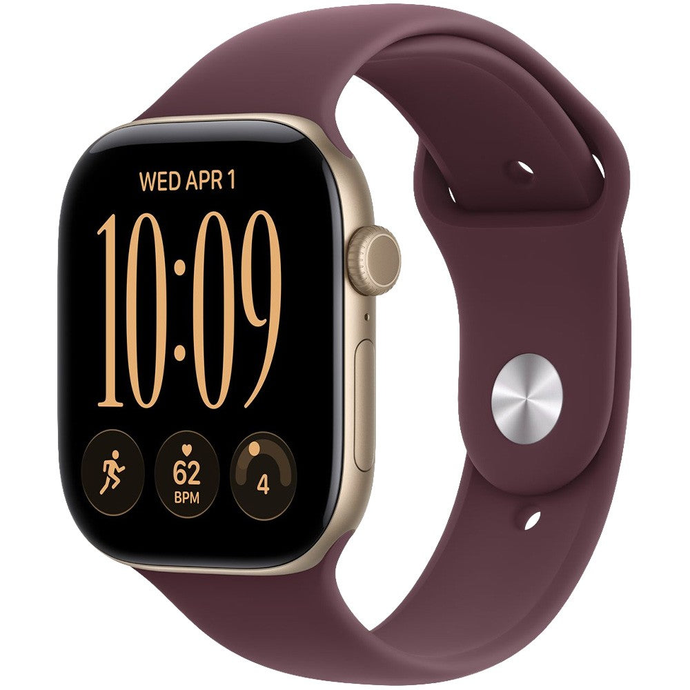 Reloj Smart Apple Watch Serie 12 42mm MJFQ4LS/A GPS S/M Light Gold Burgundy