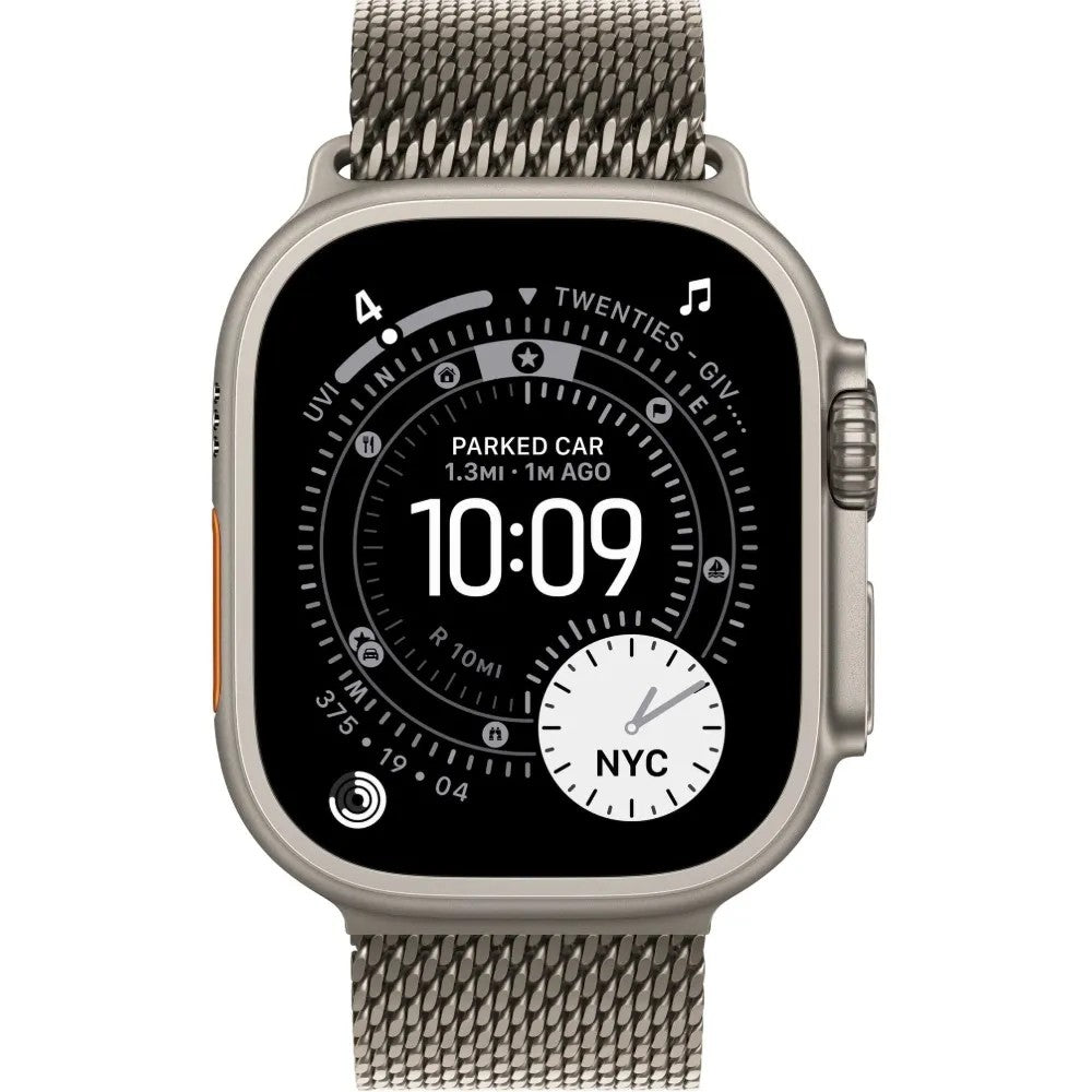 Reloj Smart Apple Watch Ultra 3 49mm Cell MF0E4LW/A L Natural Titanium Milanese Loop
