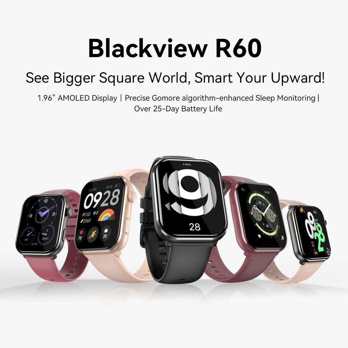 Reloj Smart Blackview R60 + Pulsera Extra (Black, Purple)