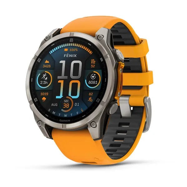 Reloj Smart Garmin Fenix 8 47mm AMOLED Sapphire 010-02904-10 Orange