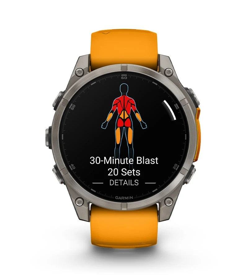 Reloj Smart Garmin Fenix 8 47mm AMOLED Sapphire 010-02904-10 Orange