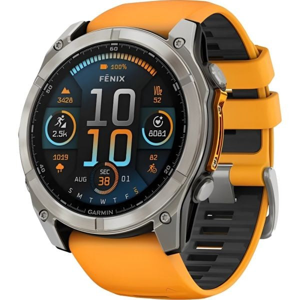 Reloj Smart Garmin Fenix 8 51mm AMOLED Sapphire 010-02905-10 Orange