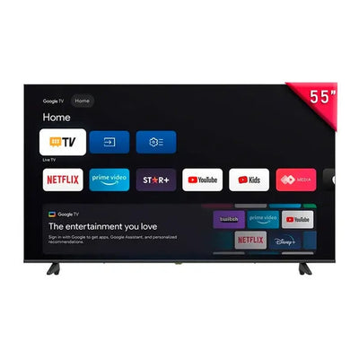 Televisor Smart LED 55" JOOG A55JGTV 4K HDMI/USB/ISDBT Google TV + Soporte