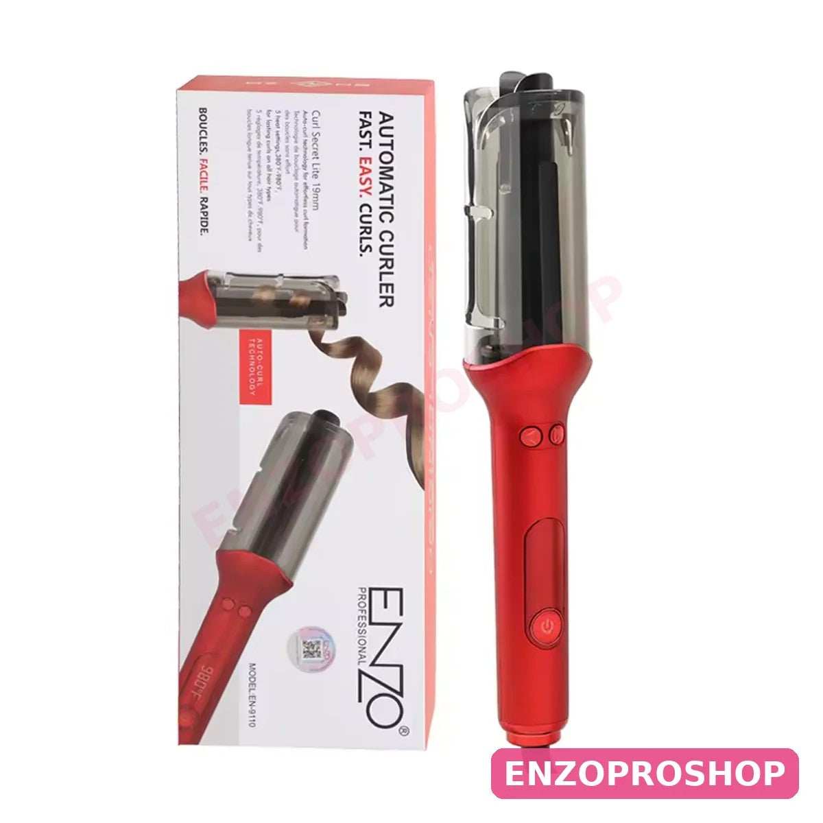 Rizador Automático Enzo EN-9110 Auto-Curl 220V Rojo