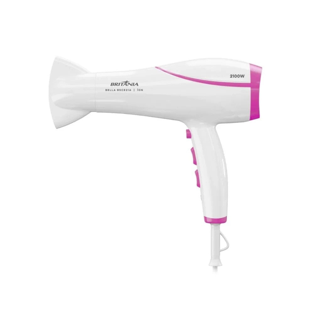Secador de Cabello Britania Bella BSCE21A Bivolt Blanco