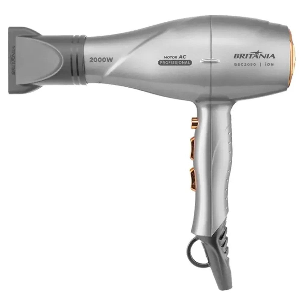 Secador de Cabello Britania BSC2050 Motor AC 2000W 220V Silver