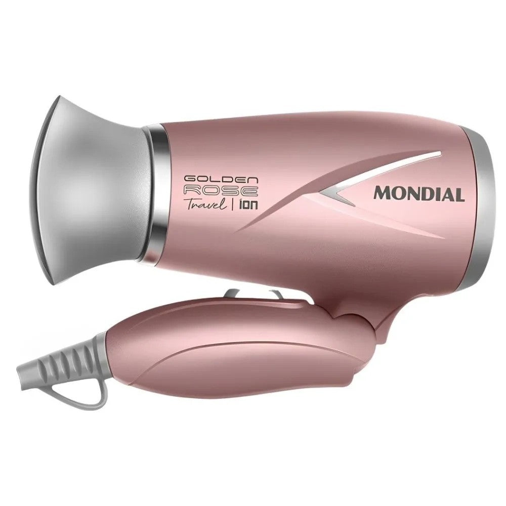 Secador de Cabello de Viaje Mondial SC-47-GR Golden 1200W Bivolt Único