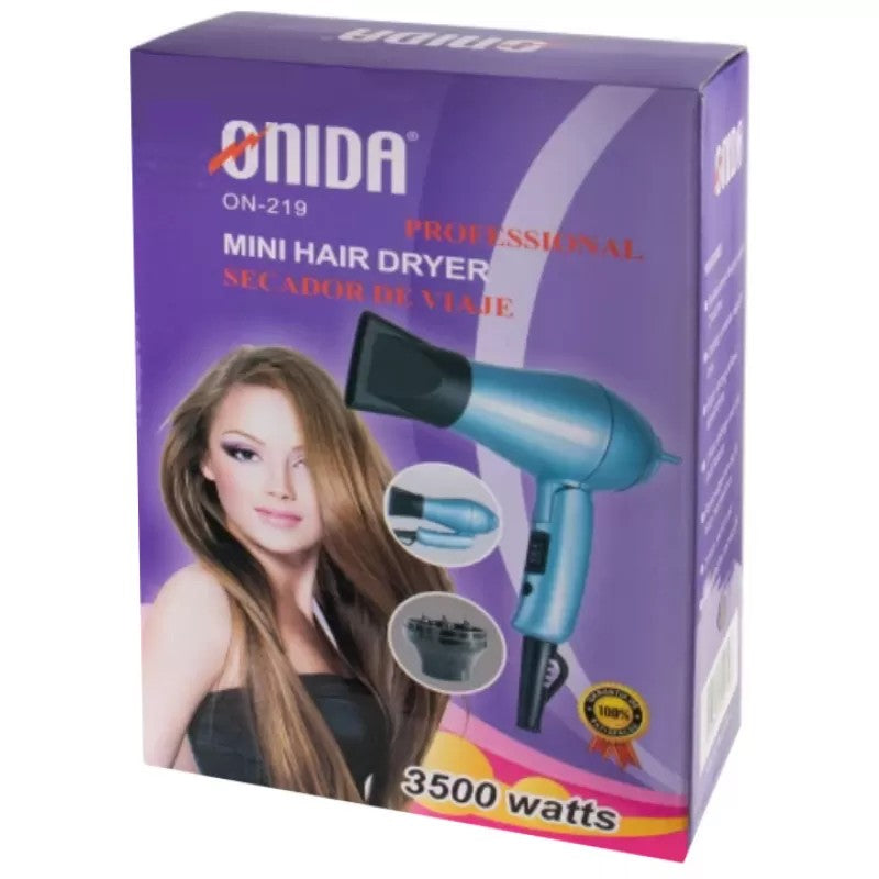 Secador de Cabello de Viaje Onida ON-219 Mini 3500W Bivolt Blue