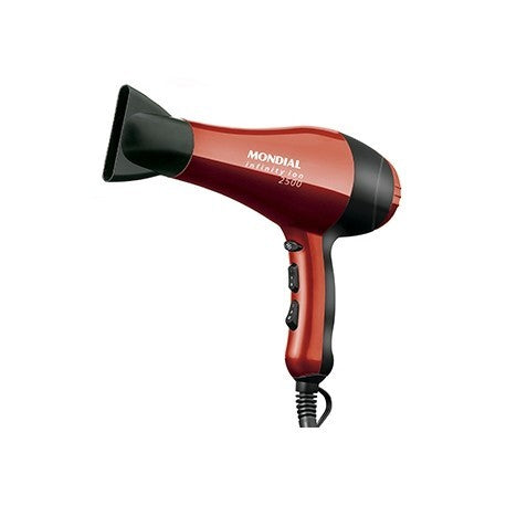 Secador de Cabello Mondial SC-12 Infinity Ion 110V Rojo/Negro