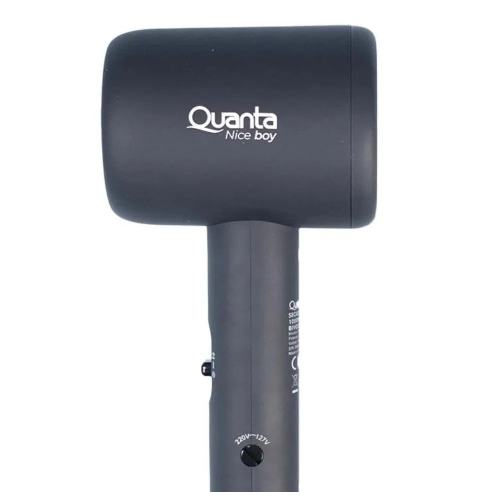 Secador de Cabello Portátil Quanta QTSDCP10 Nice Boy 1000W Bivolt Negro