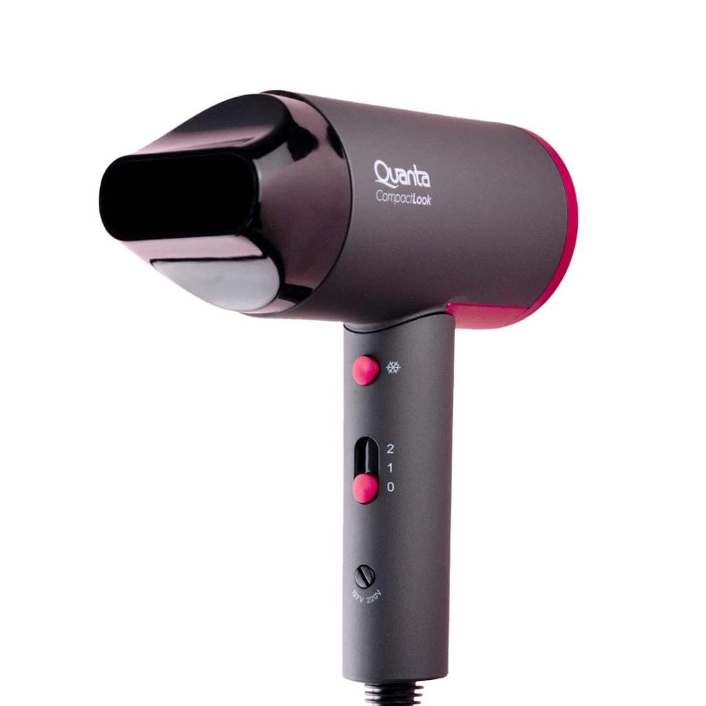 Secador de Cabello Quanta QTSCP20 2000W Bivolt Gris/Rosa