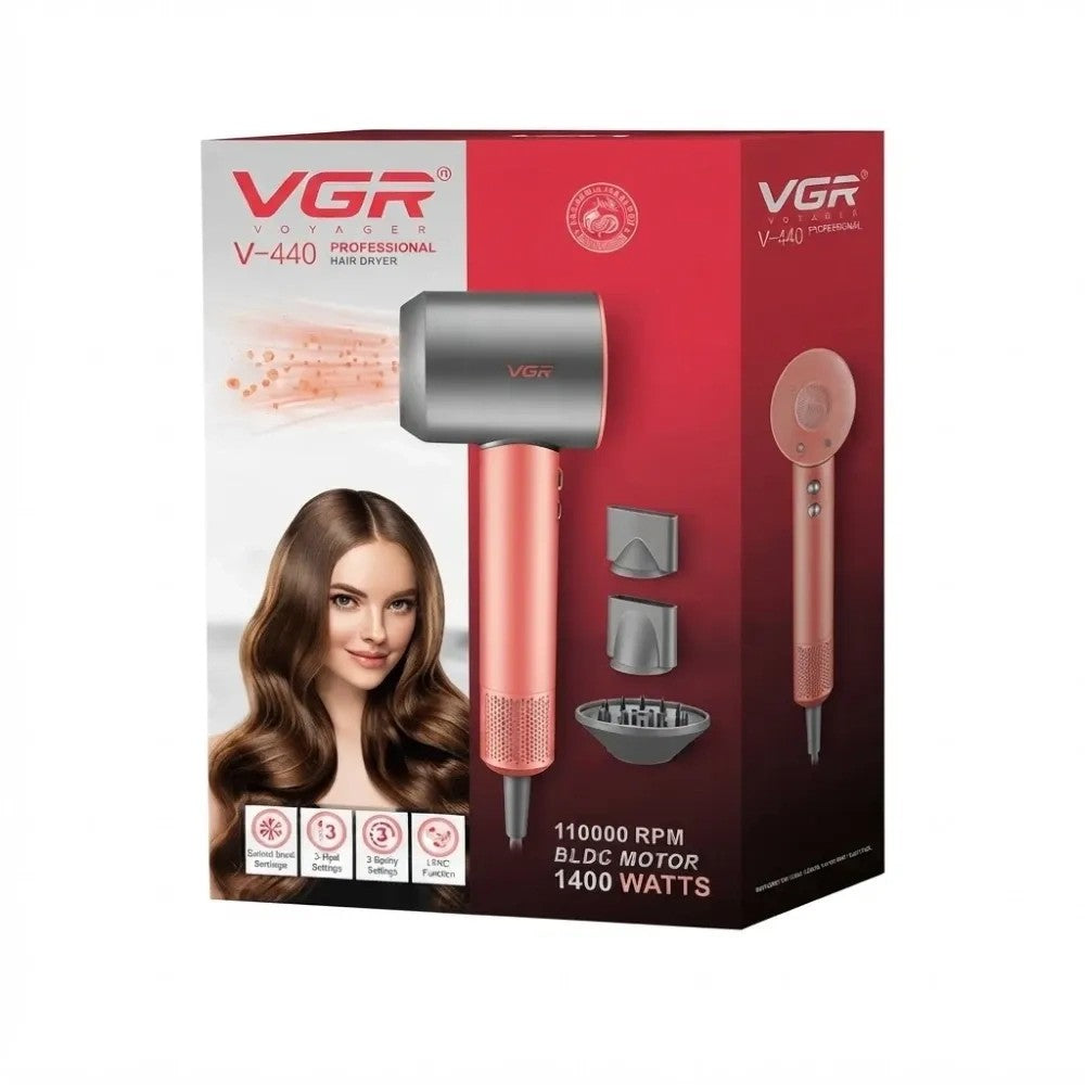 Secador de Cabello VGR V-440 220V Red