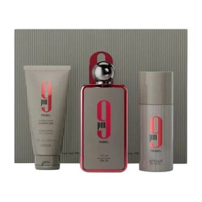 Set Perfume Afnan 9PM Rebel 3 Piezas Único