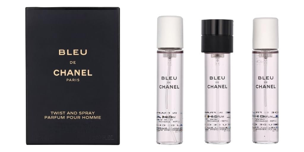 Set Perfume Chanel Bleu De Chanel Masculino 3X20ML Parfum Único