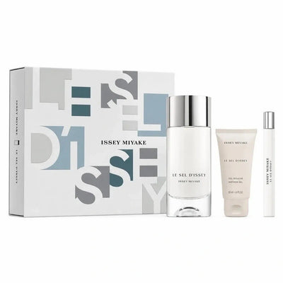 Set Perfume Issey Miyake Le Sel D'Issey Masculino 100ML + 10ML + Shower Gel 50ML EDT Único