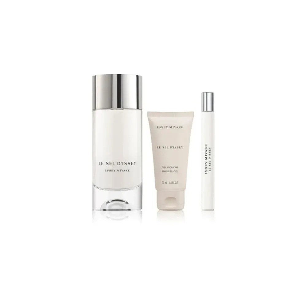 Set Perfume Issey Miyake Le Sel D'Issey Masculino 100ML + 10ML + Shower Gel 50ML EDT Único