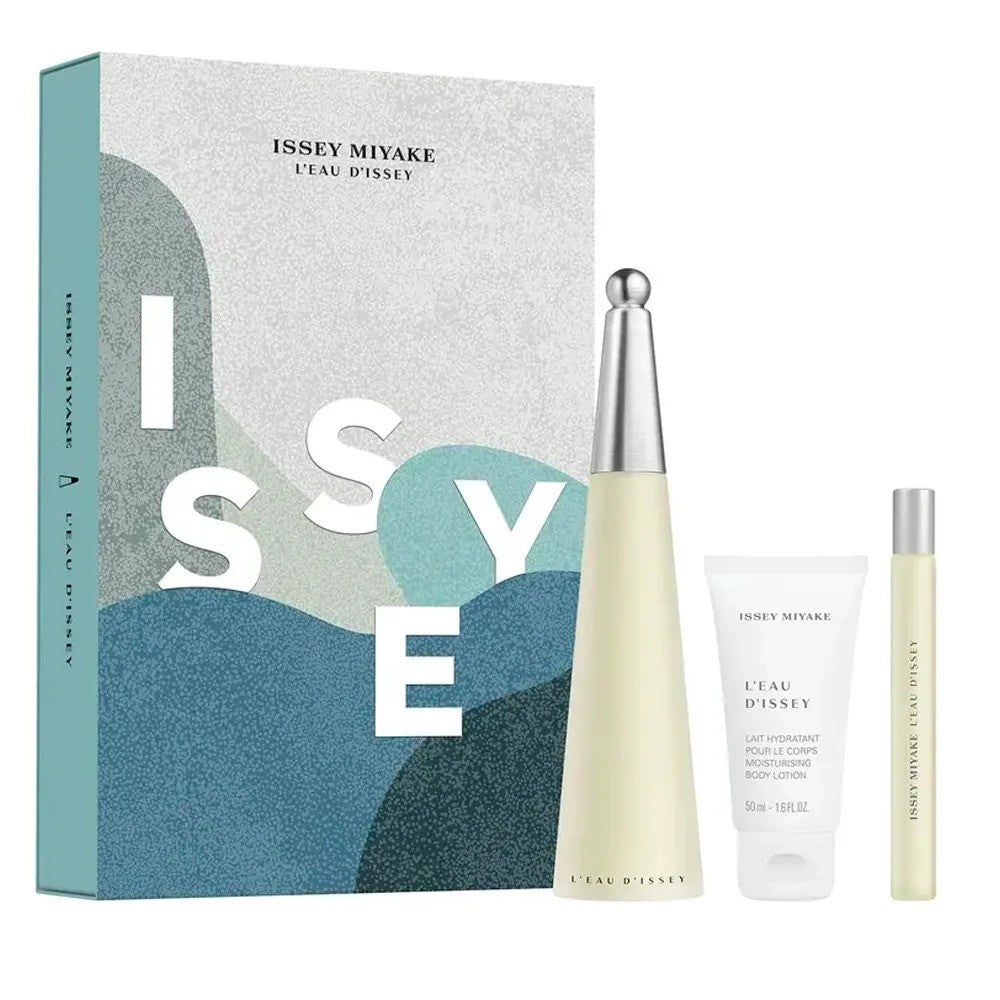 Set Perfume Issey Miyake L'Eau D'Issey Femenino 100ML + 10ML + Shower Gel 50ML EDT
