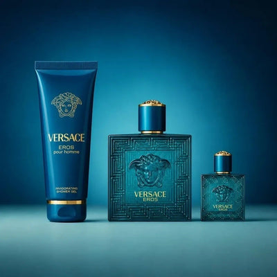 Set Perfume Versace Eros Masculino 100ML + Shower Gel 150ML + 5ML EDT Único