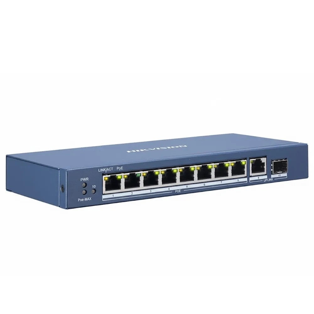 Switch Hikvision DS-3E0510P-E 8 Puertos 100Mbps Único