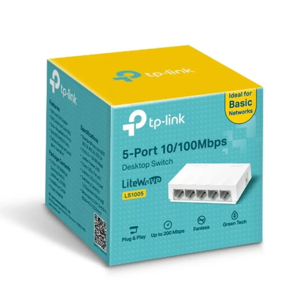 Switch TP-Link LS1005 5 Puertos 10/100Mbps Blanco