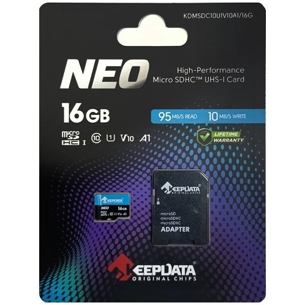 Tarjeta de Memoria Micro SD Keepdata Neo 16GB Clase 10 Único