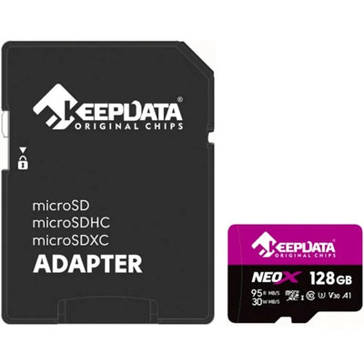 Tarjeta de Memoria Micro SD Keepdata NeoX 128GB U3 V30 Único