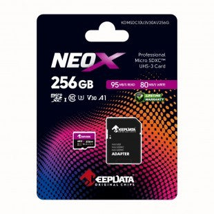 Tarjeta de Memoria Micro SD Keepdata NeoX 256GB U3 V30 Único
