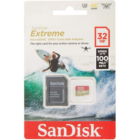 Tarjeta de Memoria Micro SD SanDisk Extreme 32GB 100MB/s Único