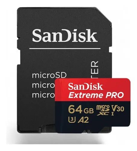 Tarjeta de Memoria Micro SD SanDisk Extreme Pro 64GB 200MB/s Único