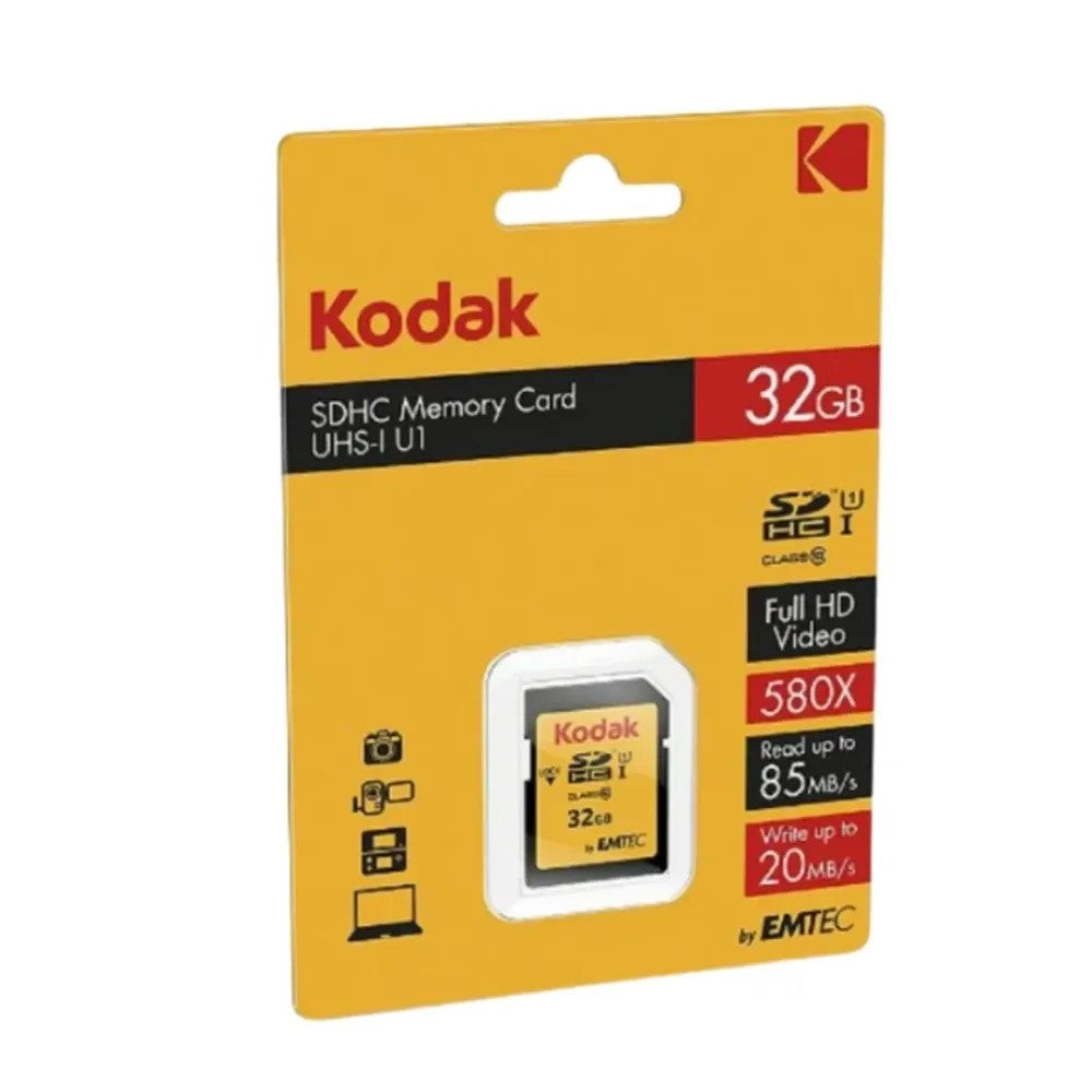 Tarjeta de Memoria SD Kodak Premium 32GB U1 V10 Único