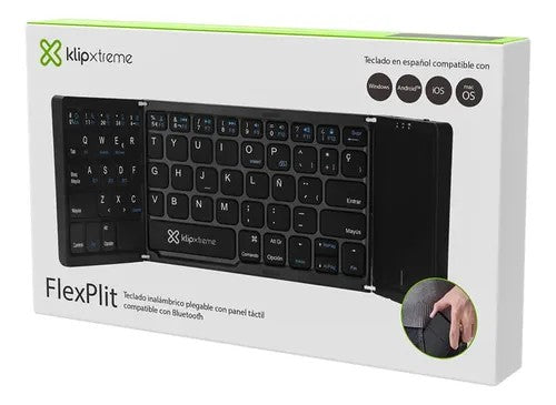Teclado Bluetooth Klip FlexPlit KCK-650S con Touchpad Español Black