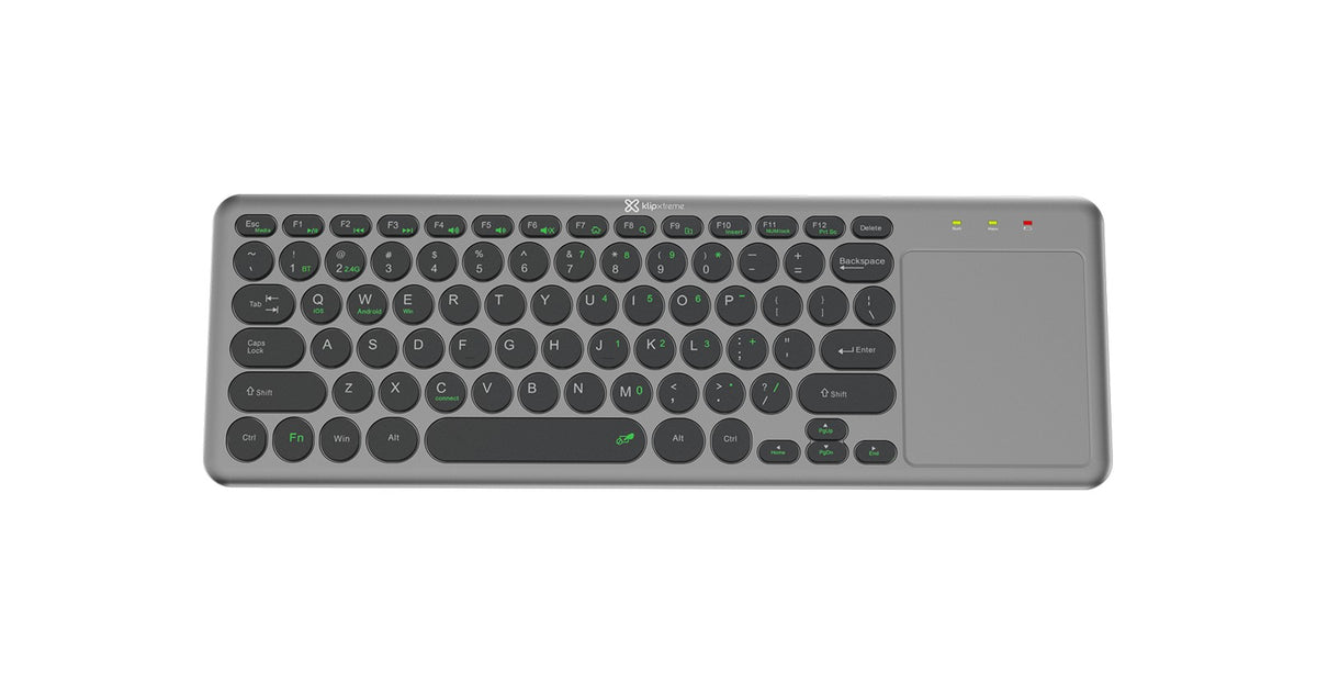 Teclado Bluetooth Klip KeyGlider KCK-550E con Touchpad Inglés Gray