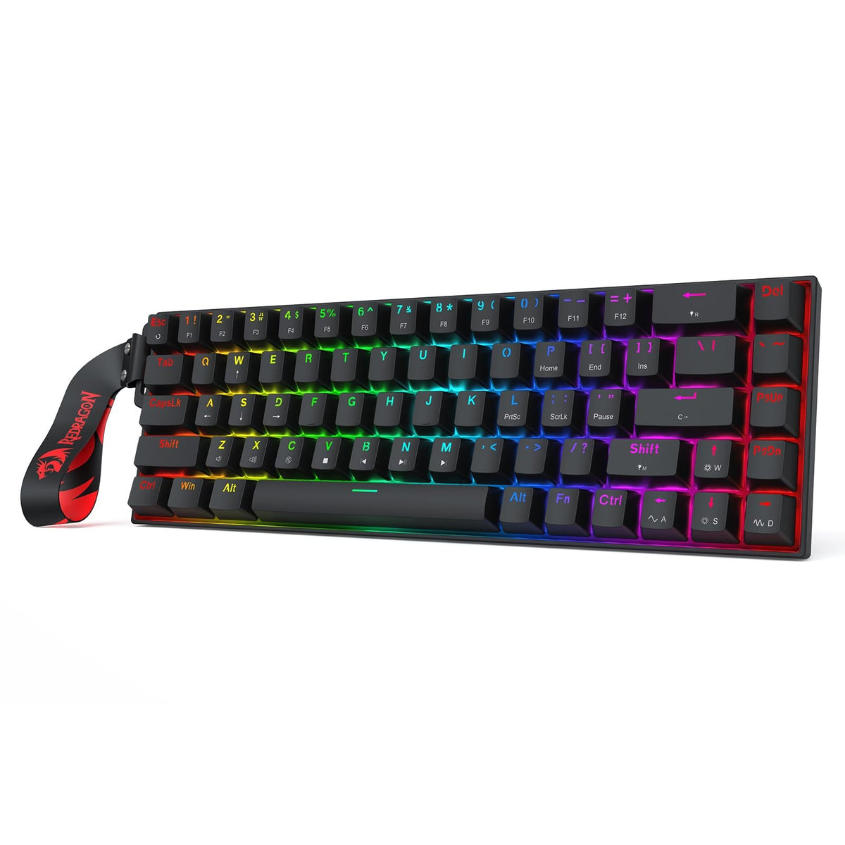 Teclado Gamer Inalámbrico Redragon Castor Pro K631 RGB Negro