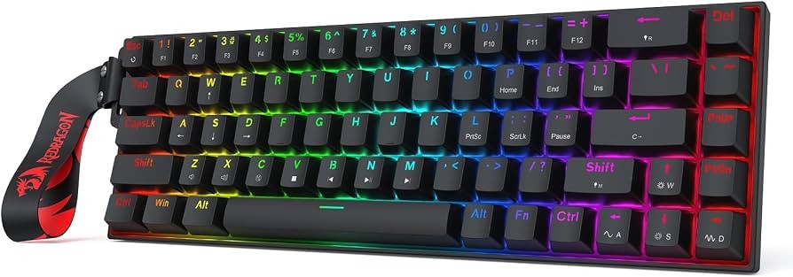 Teclado Gamer Inalámbrico Redragon Castor Pro K631 RGB Negro
