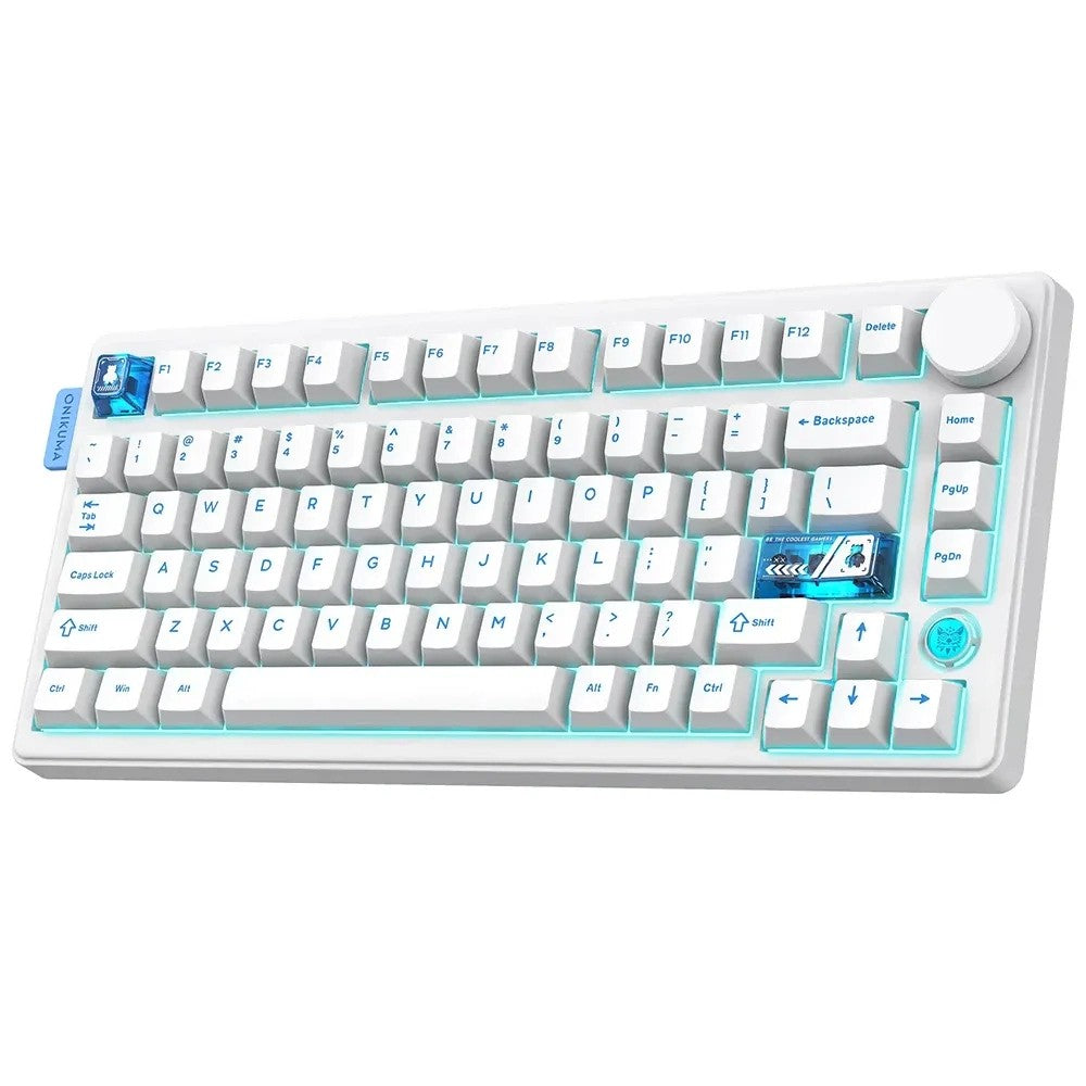 Teclado Gamer Mecánico Onikuma MT706 Inalámbrico RGB Blanco