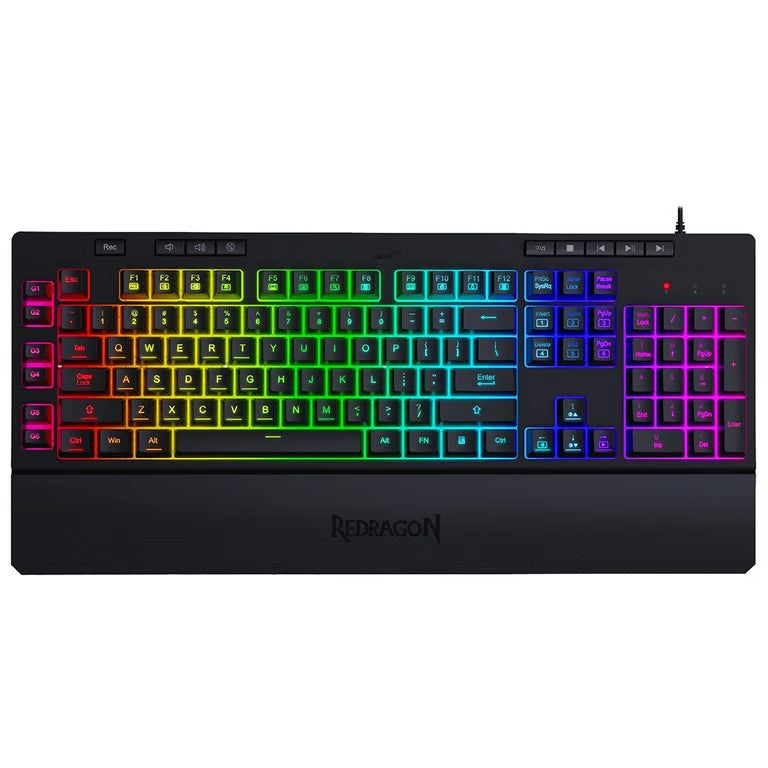 Teclado Gamer Redragon Shiva K512 RGB Inglés Negro