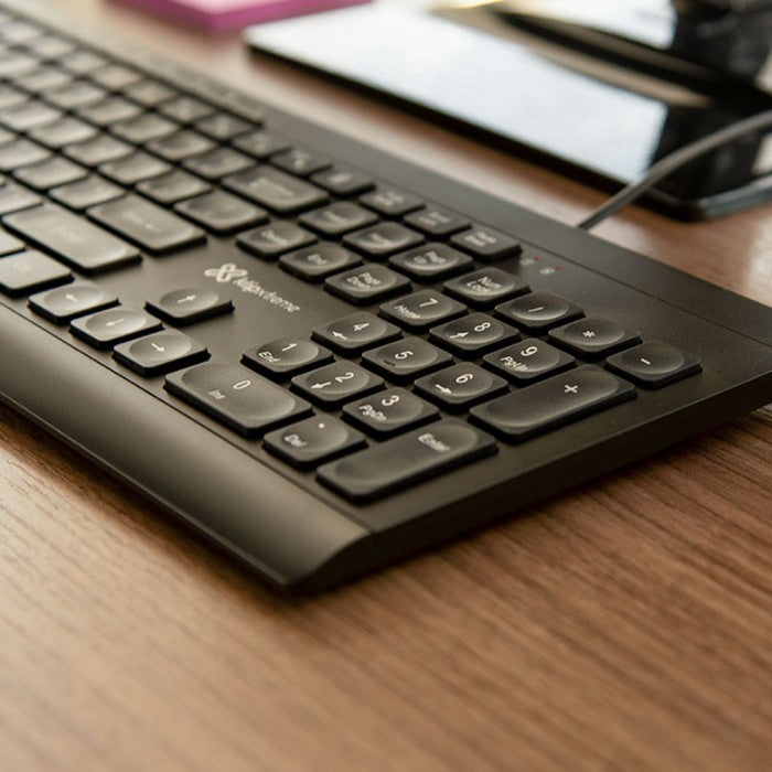 Teclado Klip Compass KKM-252S Multimedia Español Negro