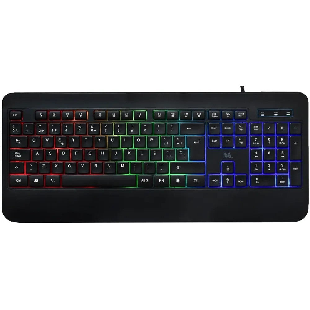 Teclado MTEK KB-7701LR Español Negro