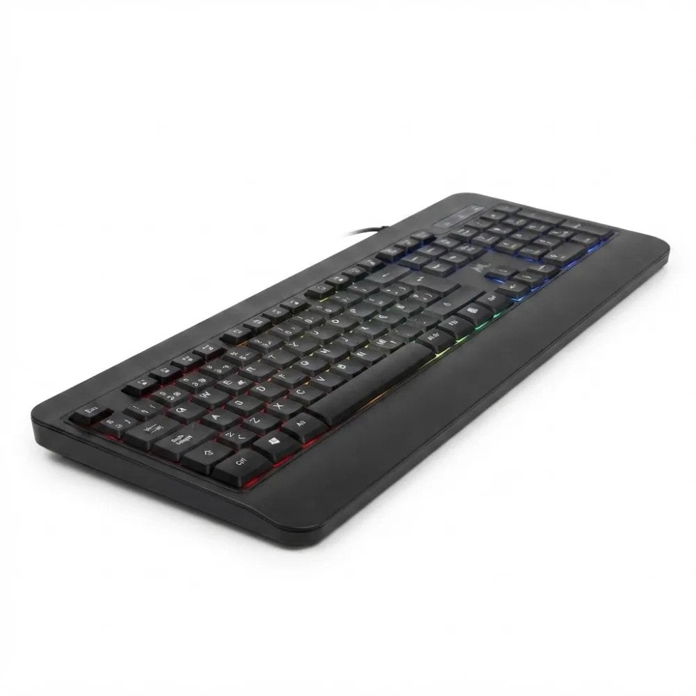 Teclado MTEK KB-7701LR Español Negro