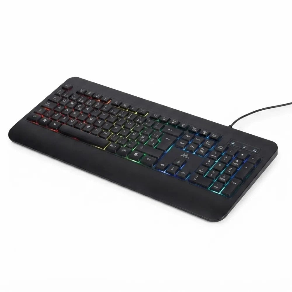 Teclado MTEK KB-7701LR Español Negro