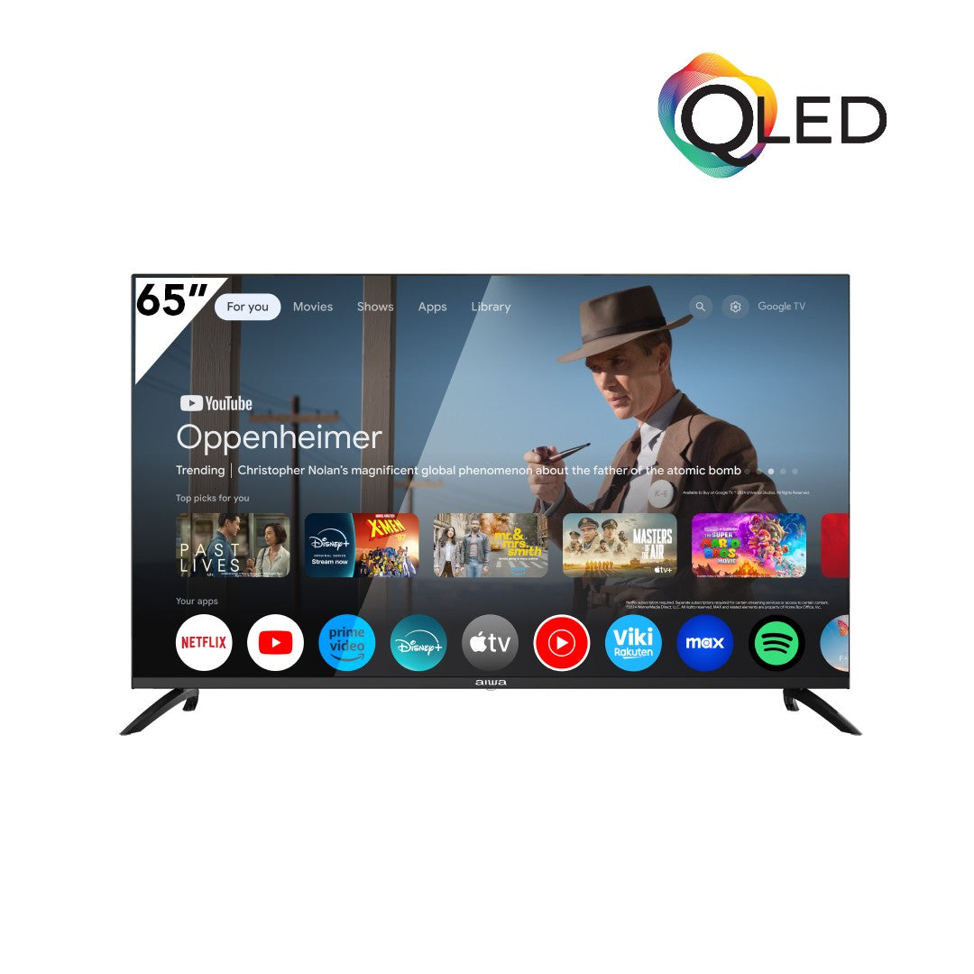 Televisor Aiwa 65" 4K UHD QLED Smart TV Google TV AW65B4QFG Único