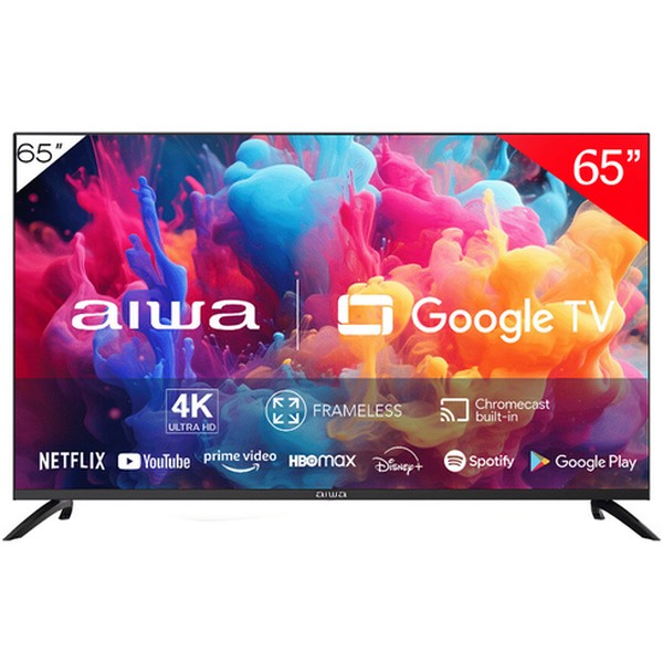 Televisor Aiwa 65" 4K UHD QLED Smart TV Google TV AW65B4QFG Único