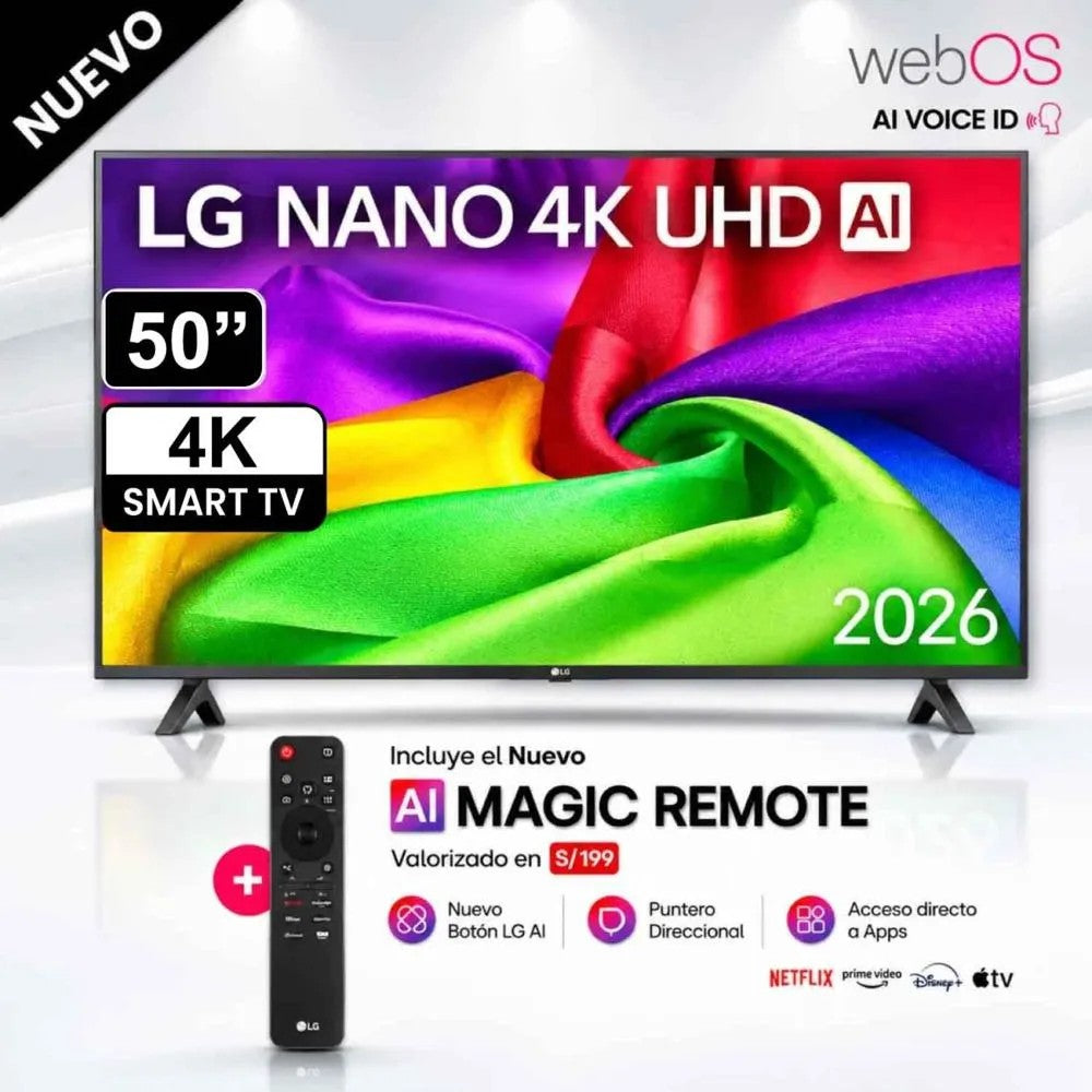 Televisor LG 50" 4K UHD NanoCell Smart TV 50NU800B Único