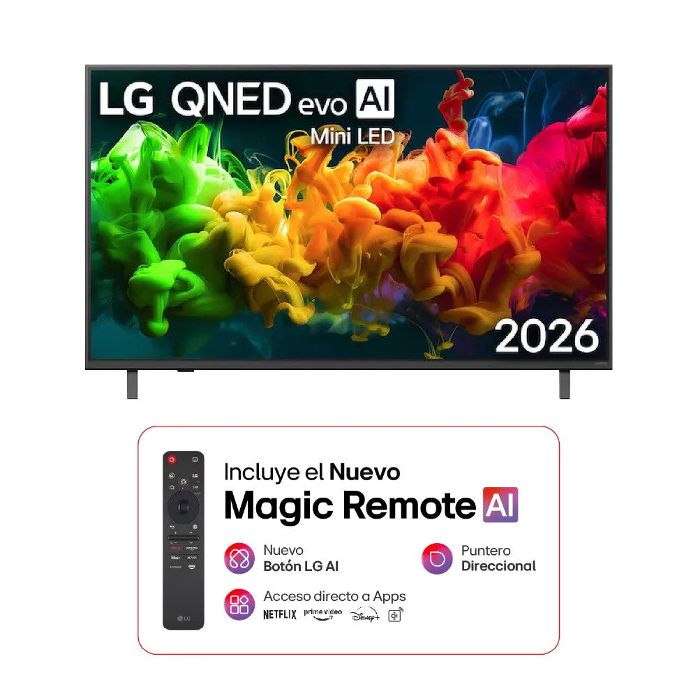 Televisor LG 55" 4K UHD QNED Mini LED Smart TV 55QNED80BSG Único