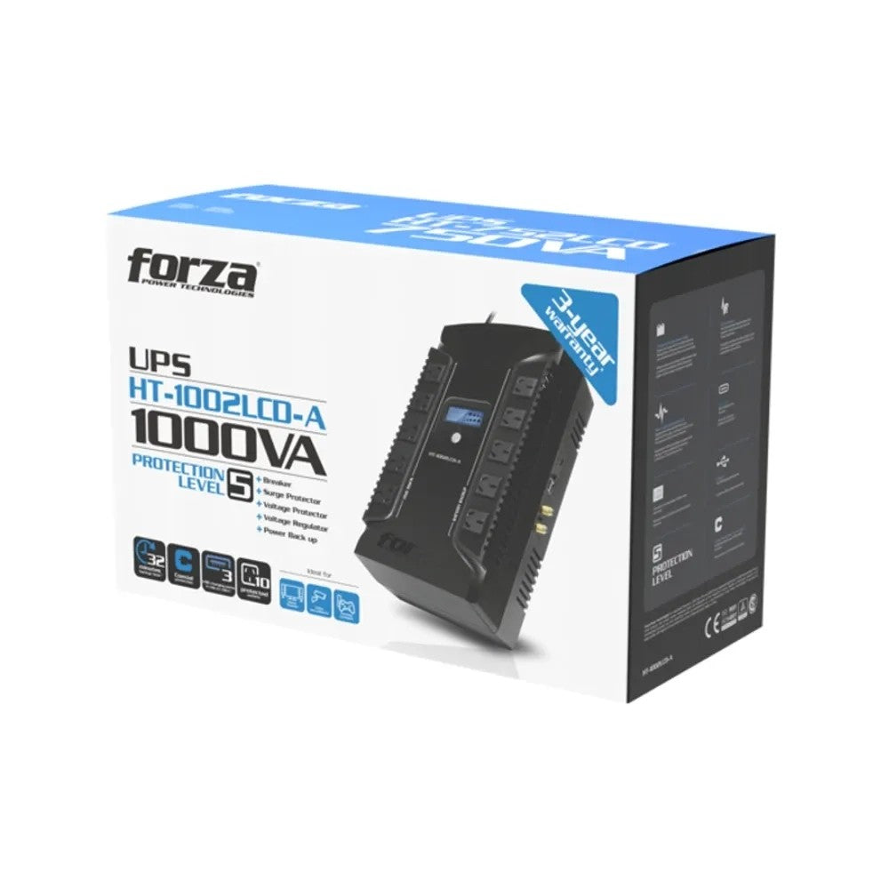 UPS Forza HT-1002LCD-U 1000VA/600W 220V con Pantalla LCD Único