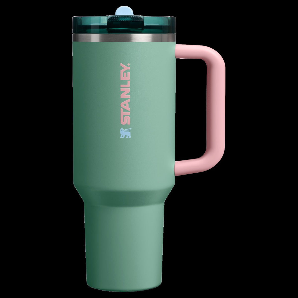 Vaso Stanley Tumbler Quencher Antonela 1.18L C/pico Verde