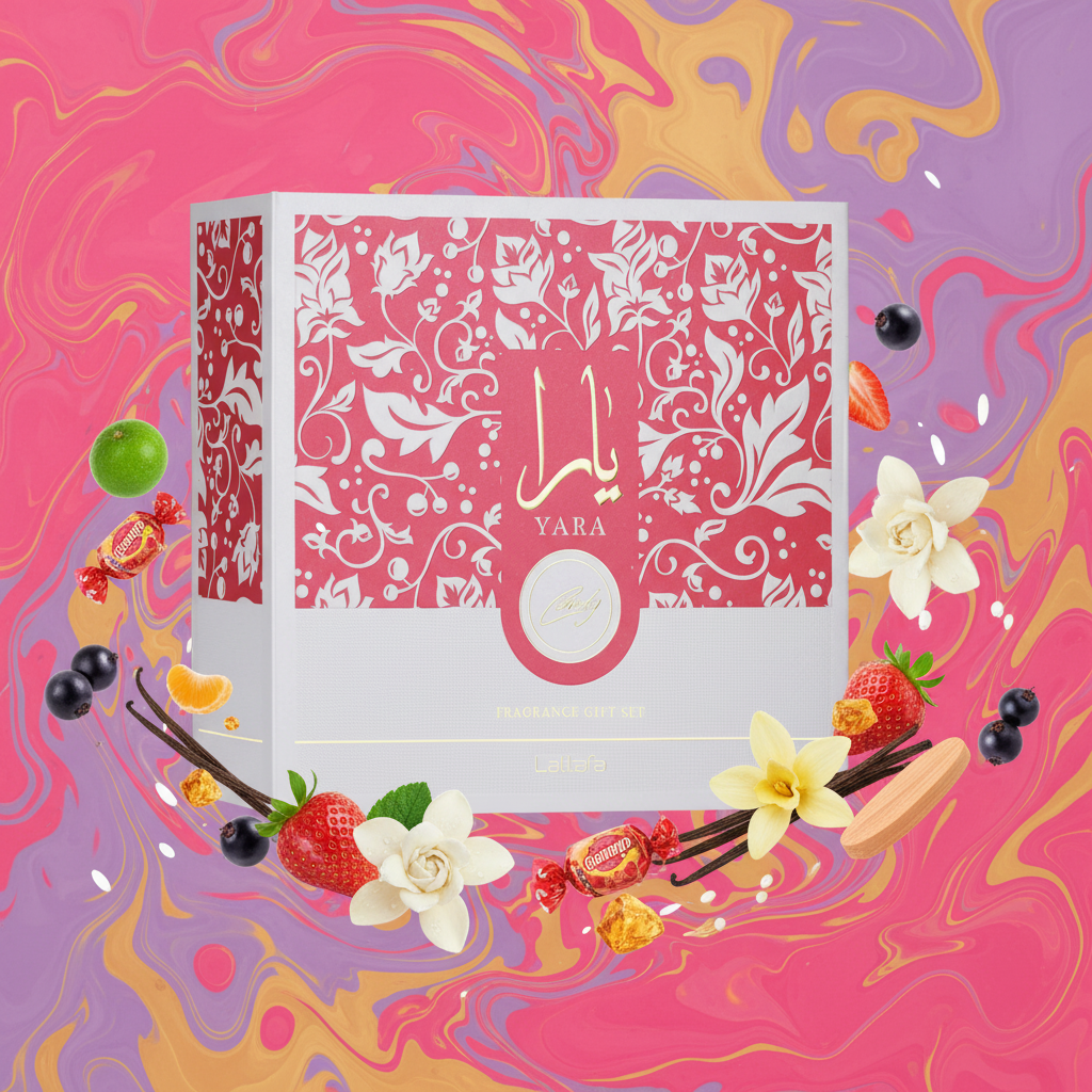 Set Perfume Lattafa Yara Candy 100ML + 12ML + 50ML EDP